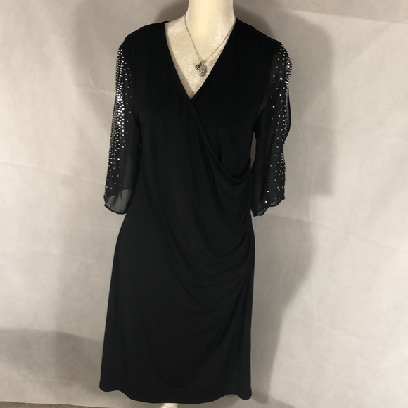 NWT = GLAMOUR Nights, Size 10 , Midi Black Dress , - Picture 4 of 8